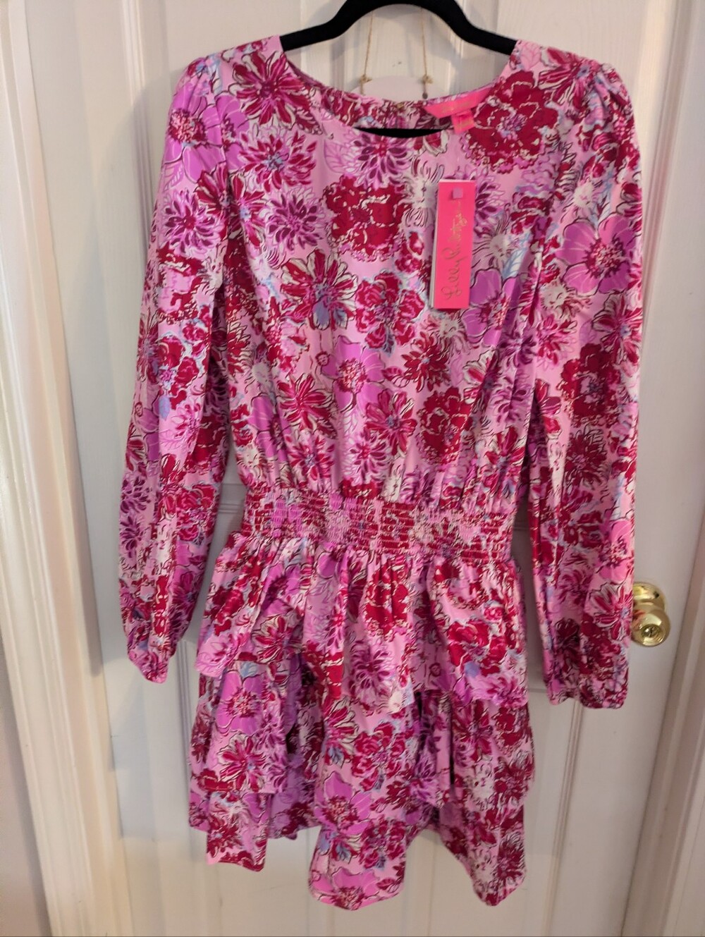 NWT Womens Lilly Pulitzer Khloey Smocked Waist Dress,14